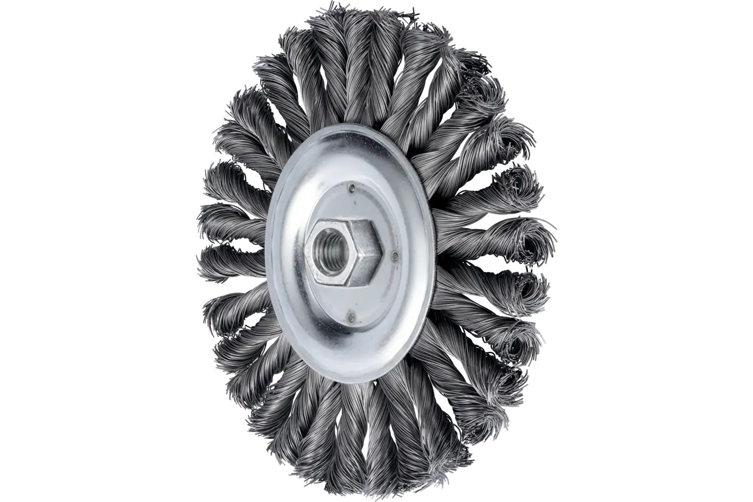 Show details for Pferd Full Cable Knot Wheel Brush Combitwist Hd 7" Dia. .020" Cs 5/8-11 Arbor Picture of Pferd Full Cable Knot Wheel Brush Combitwist Hd 7" Dia. .020" Cs 5/8-11 Arbor